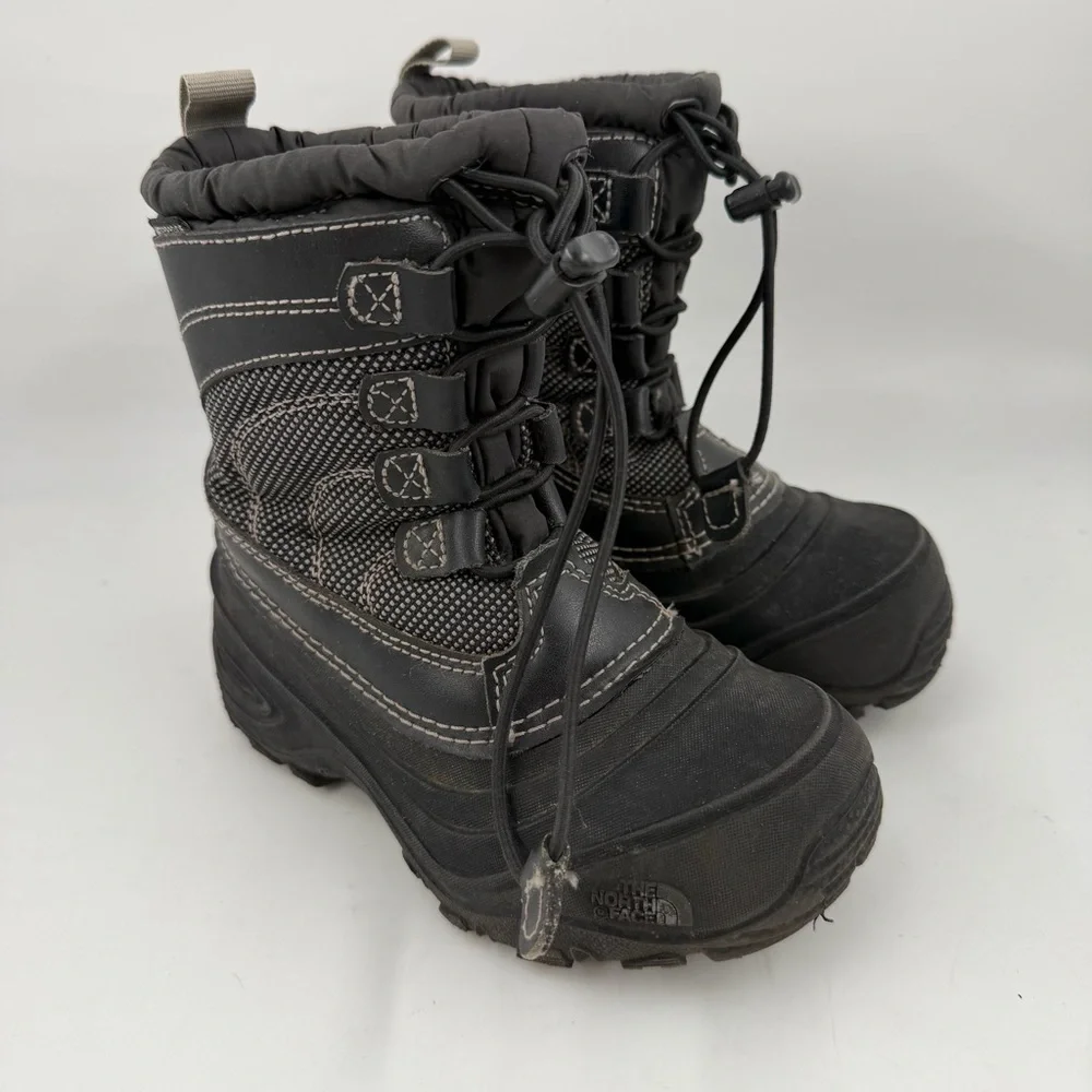 The North Face Kids Thermafelt Plus-SZ 11-Black Waterproof Insulated Snow Boots